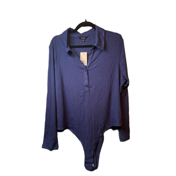 violets and roses Tops - Violets and Roses Bodysuits - Navy - Sizes 2X & 3X (NWT)